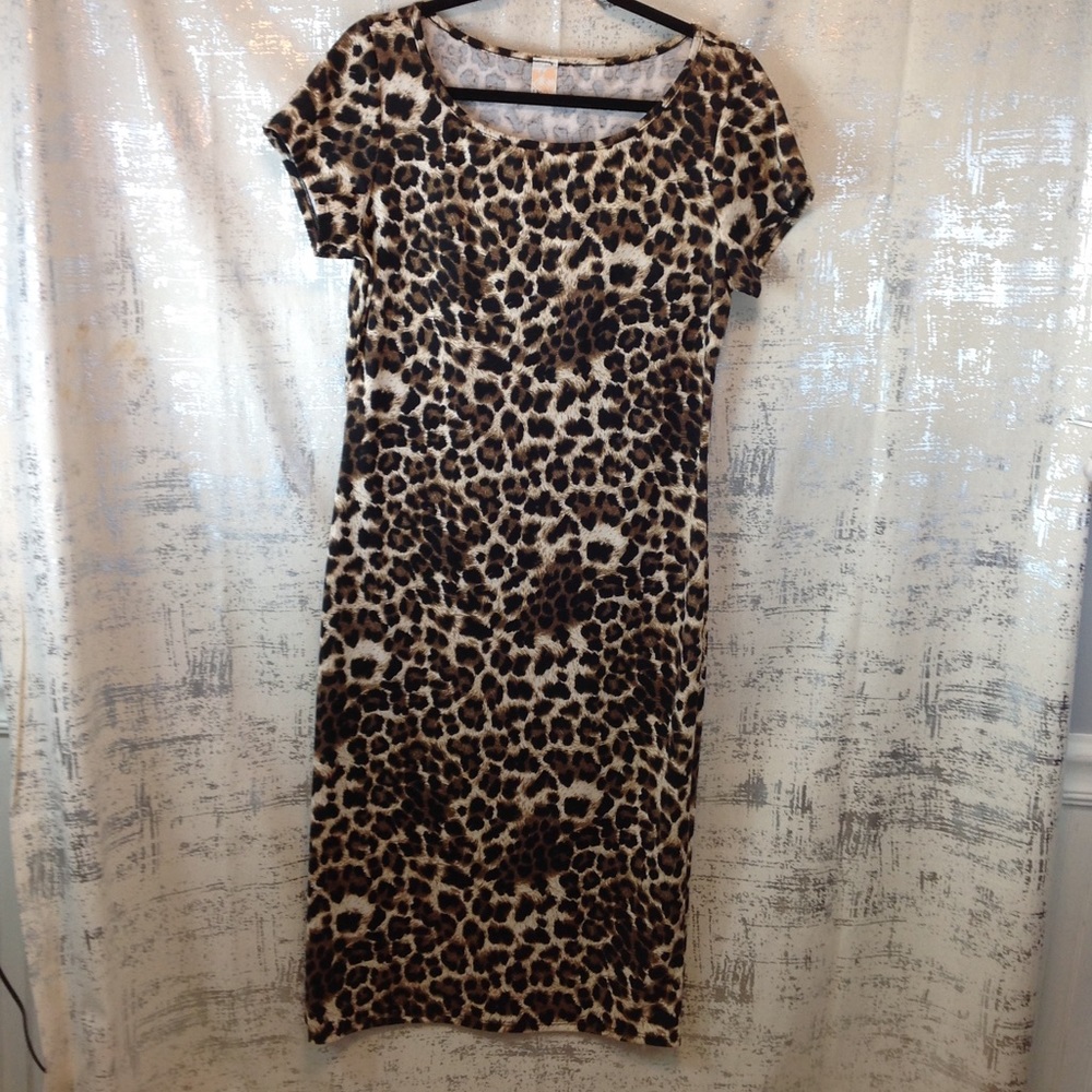 Leopard fitted dress